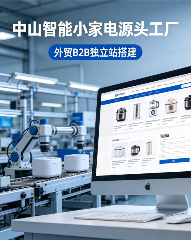 中山智能小家电源头工厂 | 外贸B2B独立站搭建